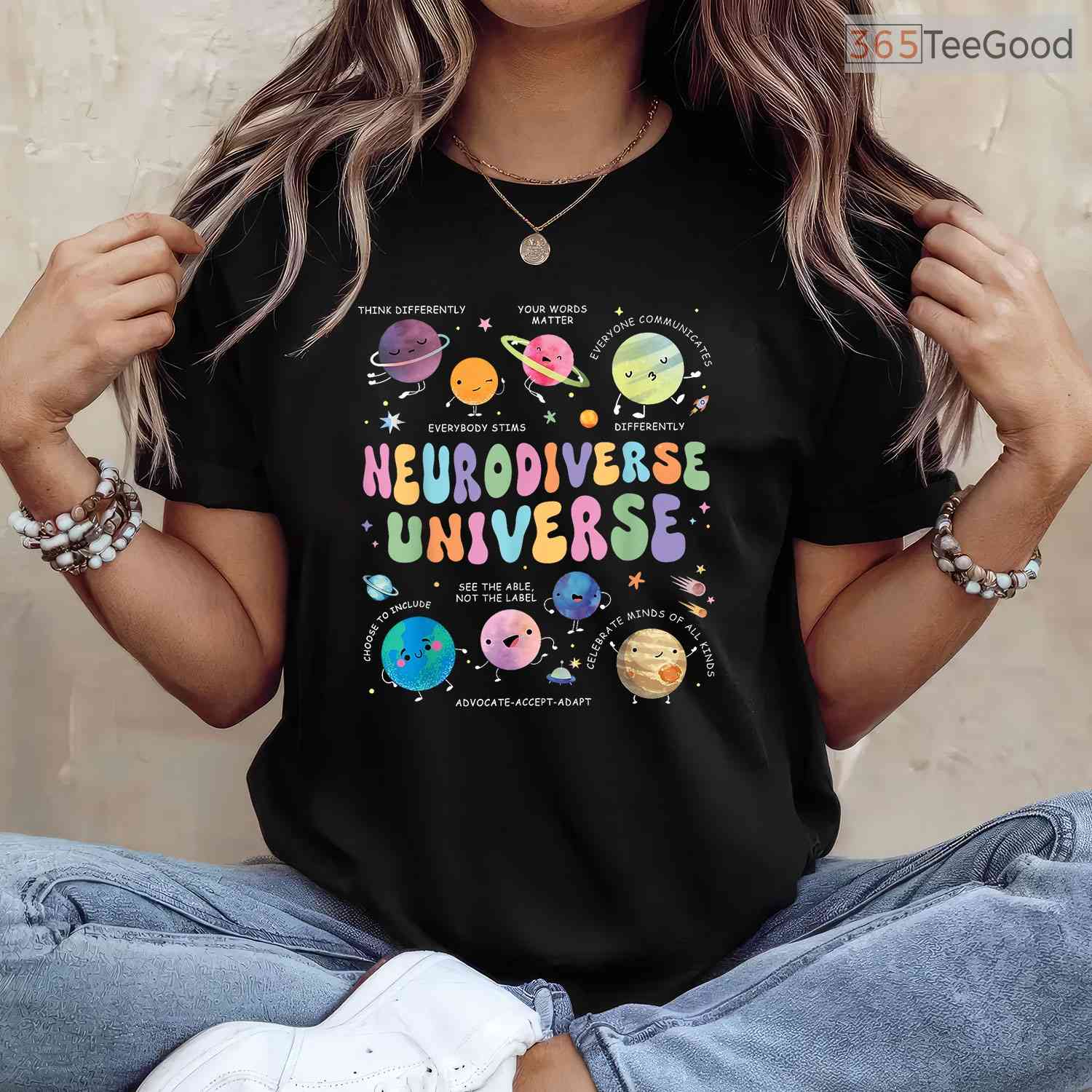 Accept T-Shirt Autism Awareness April Acceptance Inclusion Neurodiversity