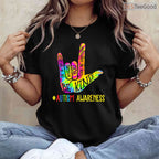 Be Kind ASL Love Sign Language Hand Autism Shirt April Awareness Tie Dye