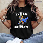 Autism Awareness Shirt Boys Girls Kids Is My Superpower April Gift T-Shirt