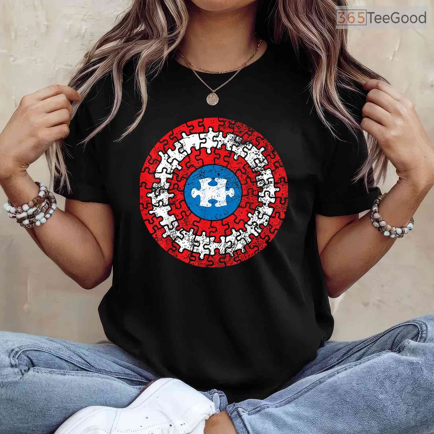 Autism Awareness Captain Shirt Support Autistic Superkid April T-Shirt