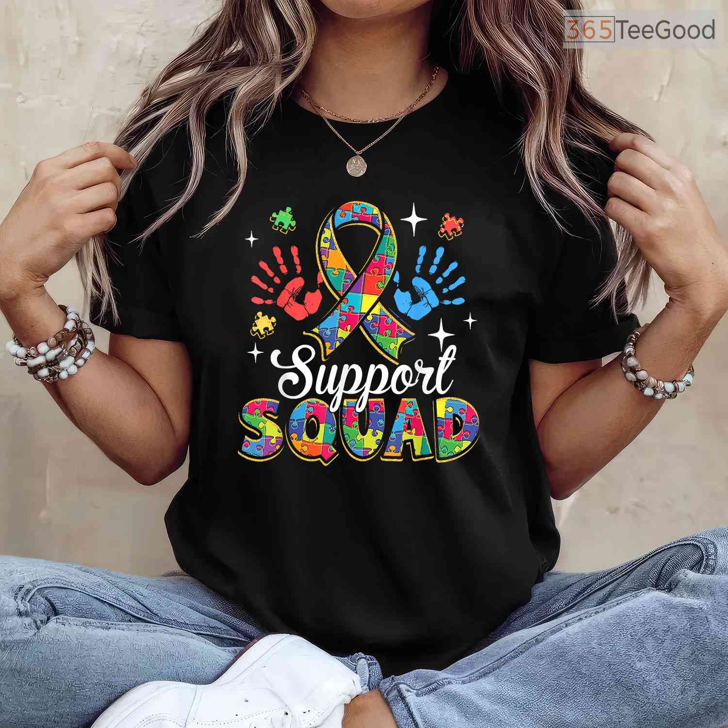 Autism Awareness Autism Support Squad Family T-Shirt April Month Apparel