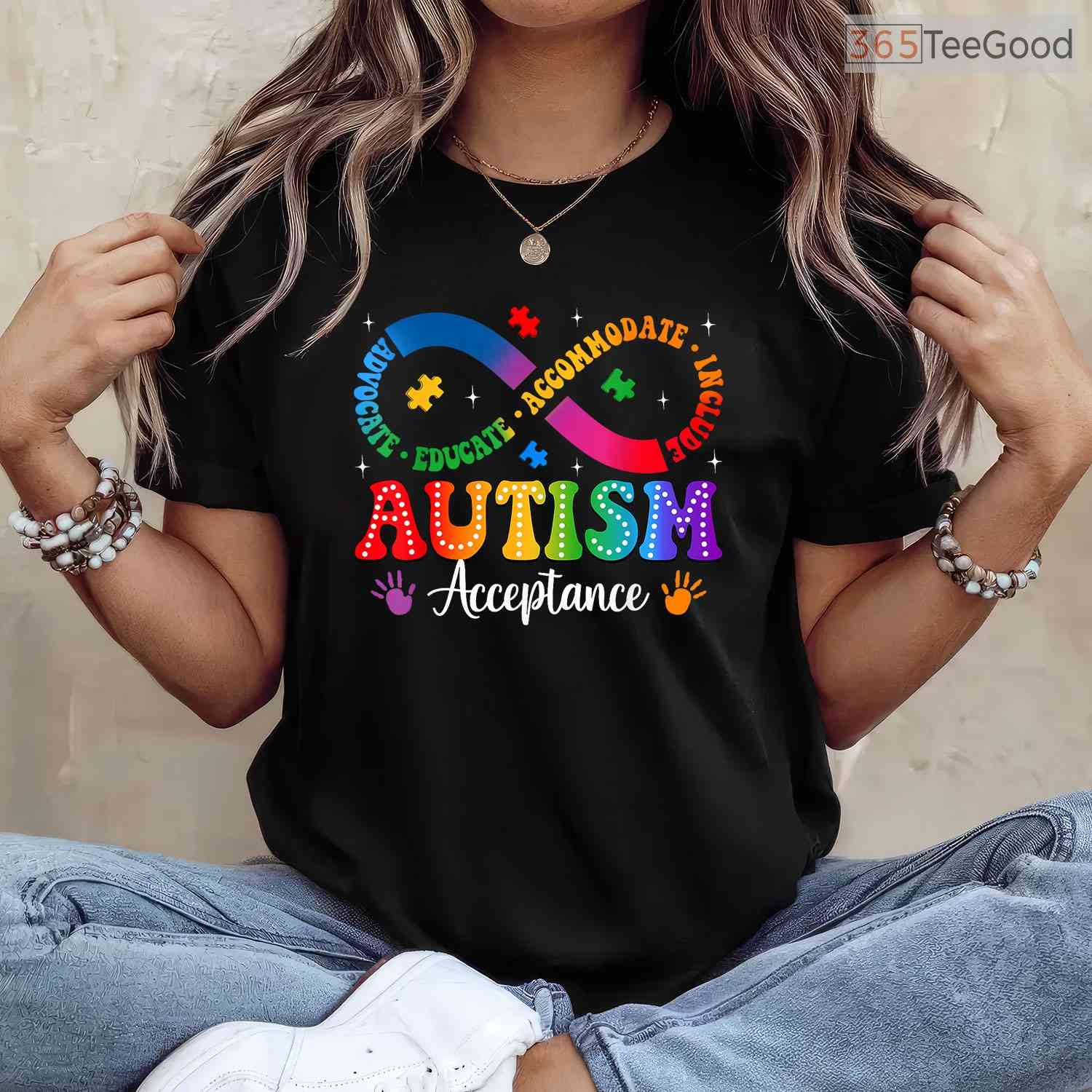 Autism Awareness Acceptance Shirt Infinity Symbol Men Women April T-Shirt