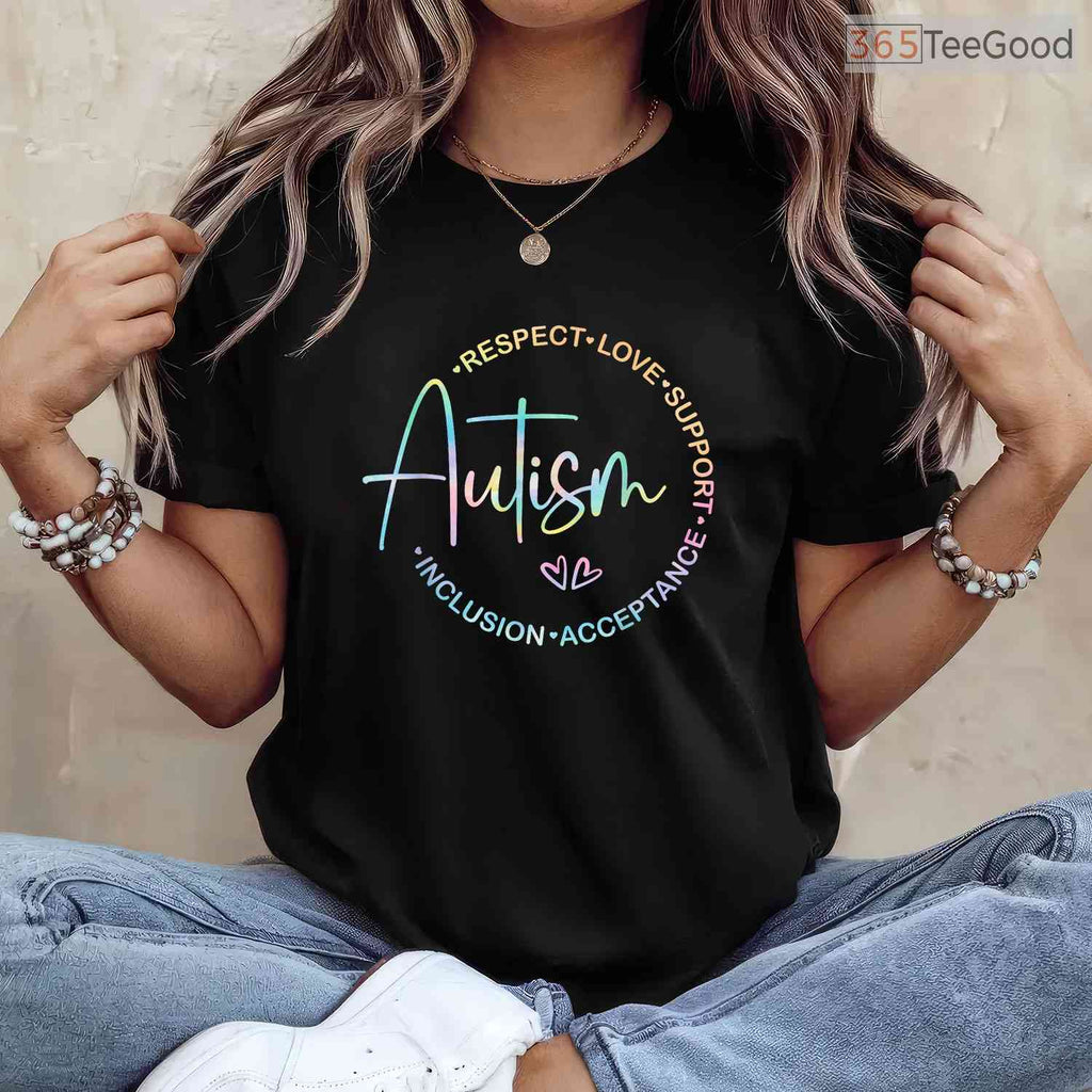 Respect Love Support Autism Awareness Month Women Men Shirt April T-Shirt