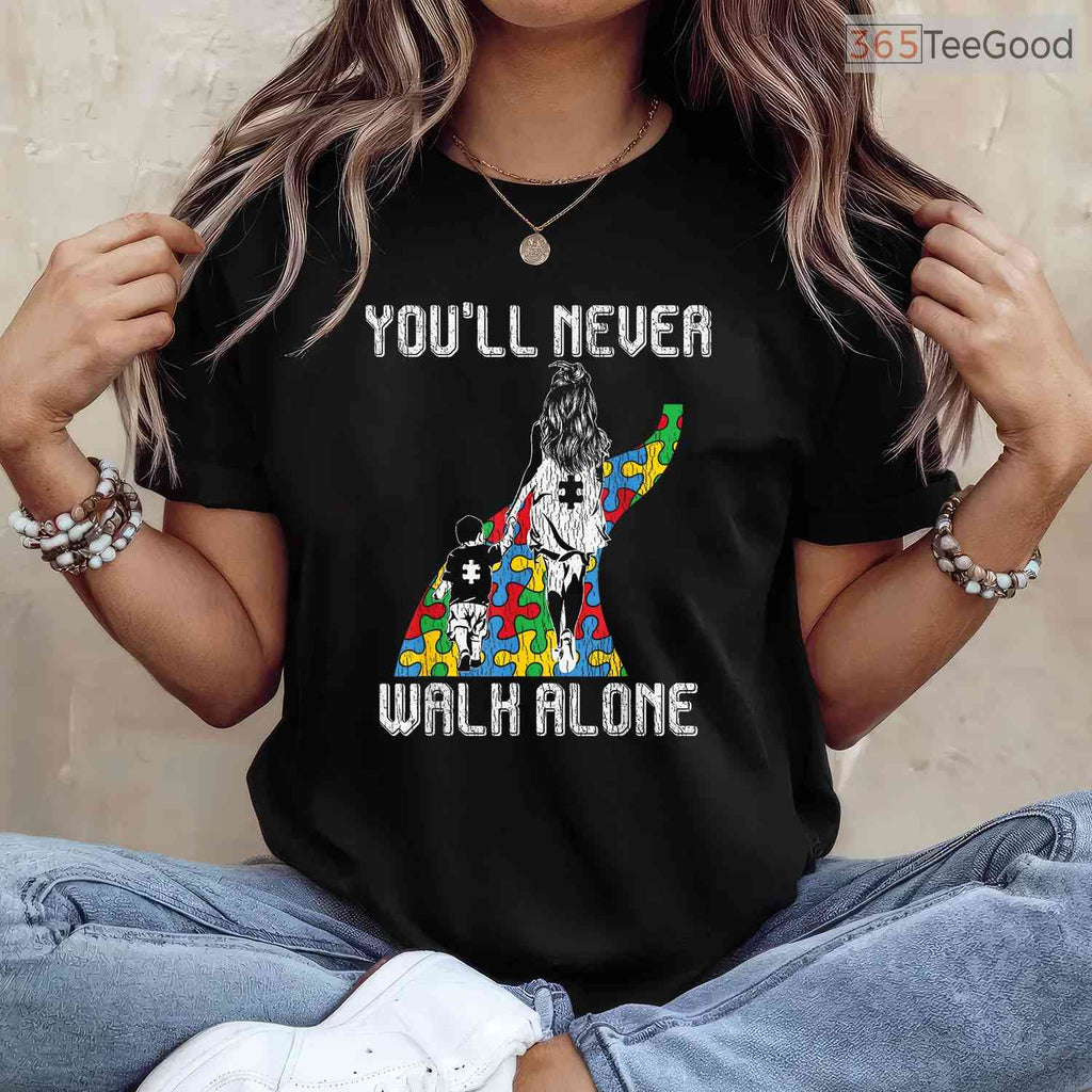 Autism Awareness Mother Son Autistic Kids Shirt April Month Autism Mom T-Shirt