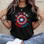 Autism Is My Superpower Autism Awareness Shirt Autistic Boys April Kids T-Shirt