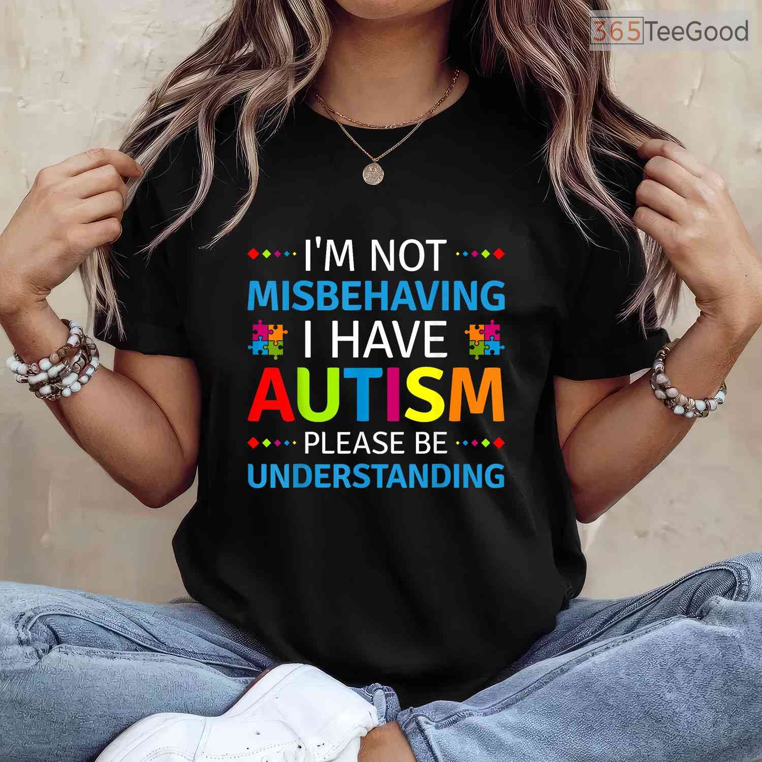 I Am Not Misbehaving I Have Autism Awareness Shirt April Support Kids T-Shirt