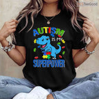 Autism Is My Superpower Kids Boys Shirt April Awareness Month Superhero T-Shirt
