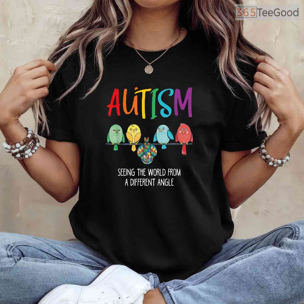 Autism Awareness Cute Owl Color Puzzles Shirt April Kids Support Gift T-Shirt