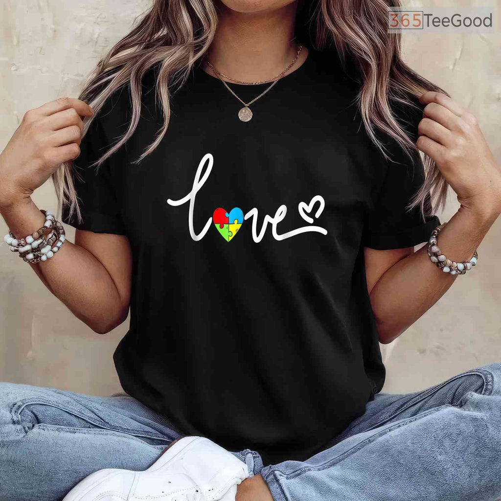Plus Size For Men Women Autism Awareness Tee April Month Support Gift T-Shirt