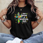 Each Person Is Wonderfully Made Christian Autism Bible Verse Shirt April T-Shirt