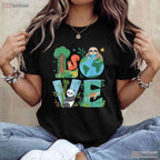 Love Earth Day Planet 2026 Anniversary T-Shirt Environmental Animals Awareness Tee