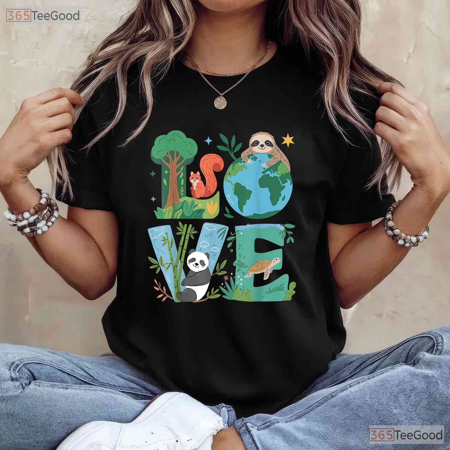 Love Earth Day Planet 2026 Anniversary T-Shirt Environmental Animals Awareness Tee