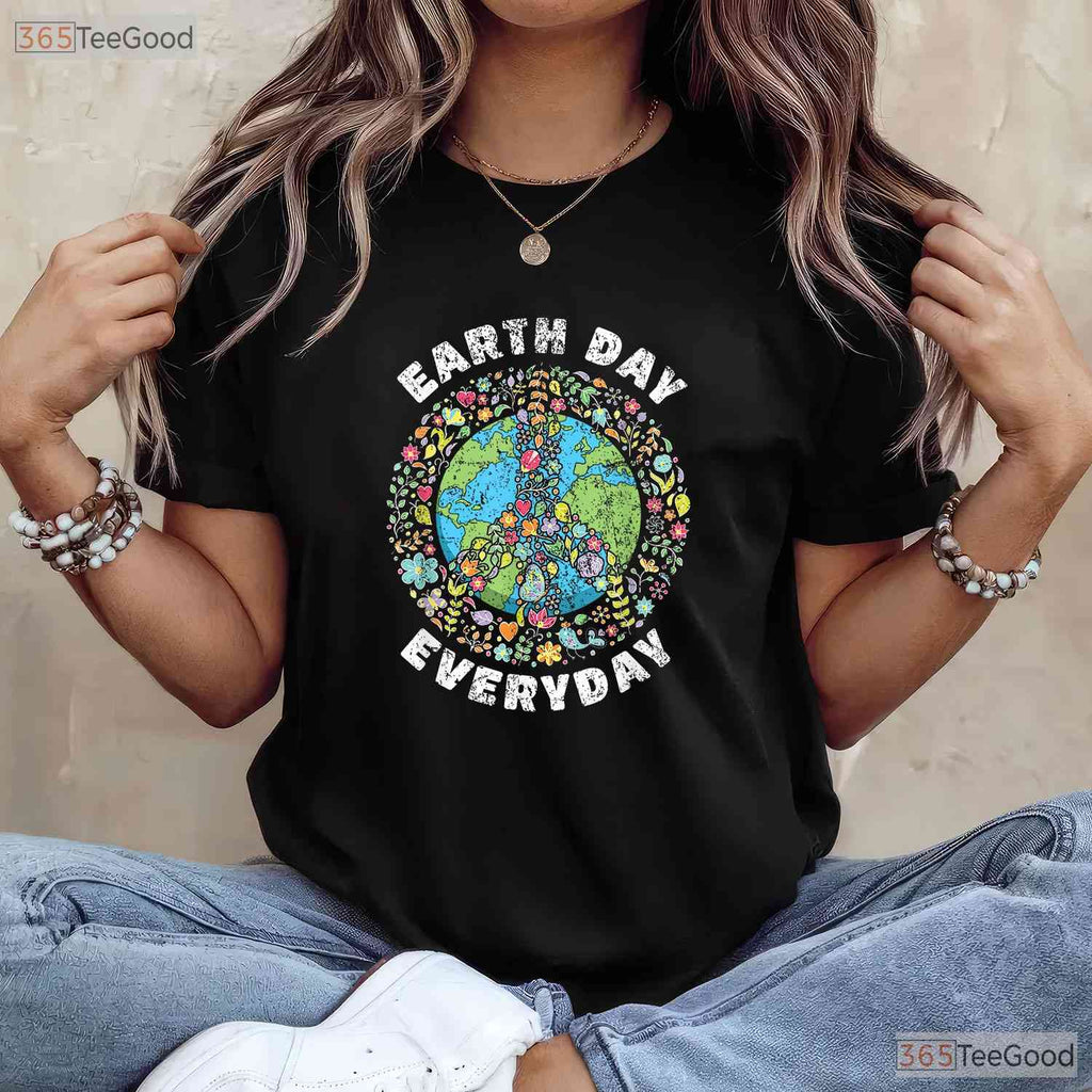 Earth Day Everyday T-Shirt Small Planet Lover Sustainable Eco Conscious Graphic Tee