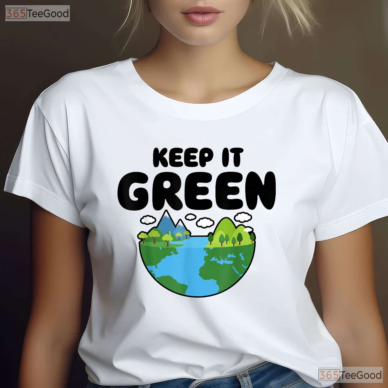 Keep It Green Earth Day T-Shirt Retro Environmental Awareness Nature Gift