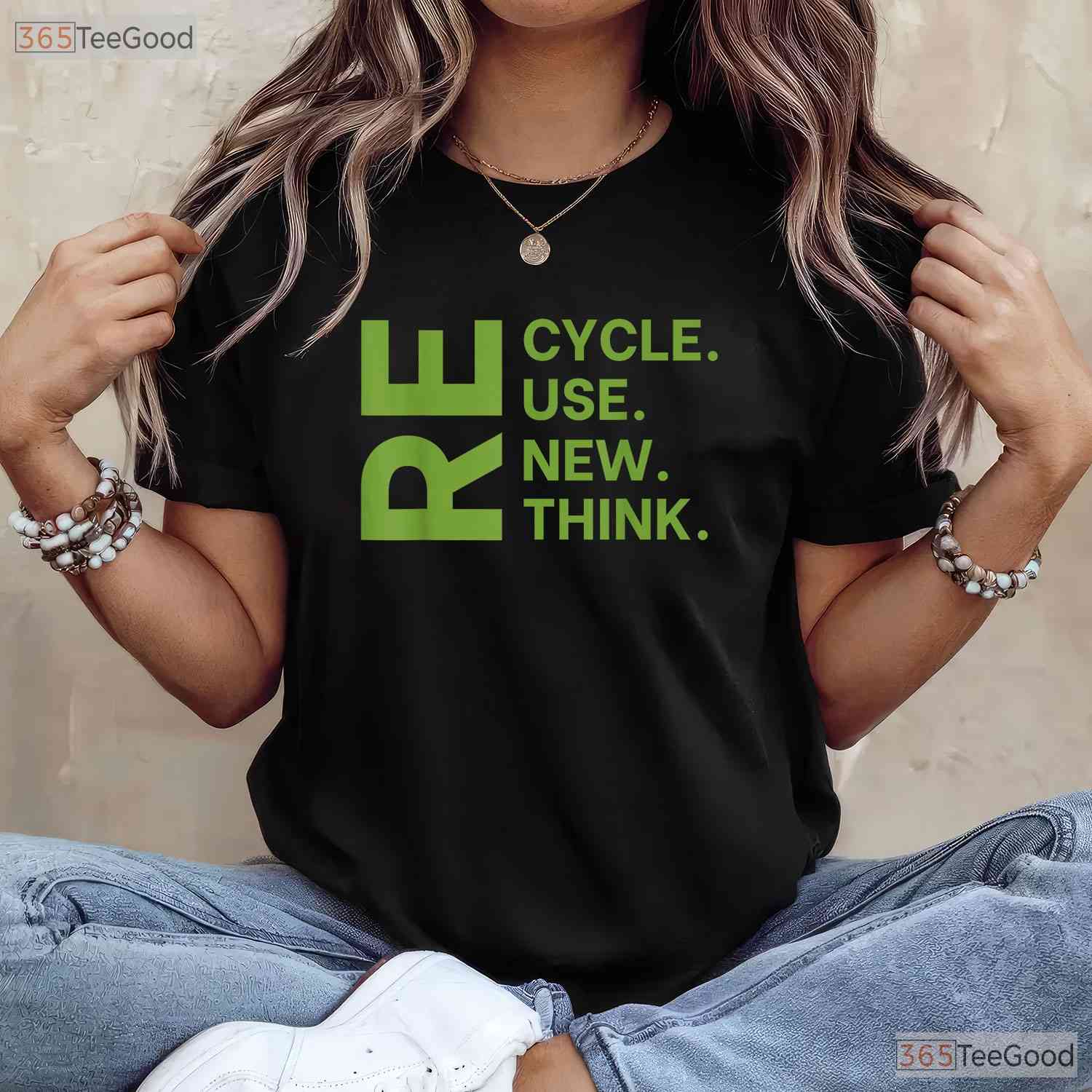 Recycle Reuse Renew Rethink Earth Day T-Shirt Environmental Activism Top