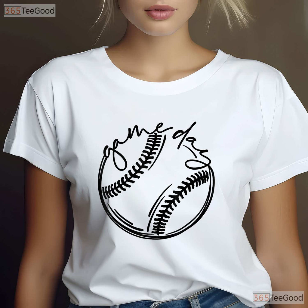 Game Day Vibes Softball Baseball Season T-Shirt Men Women Fan Supporter Gift