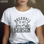 Vintage Baseball Is My Favorite Season T-Shirt Retro Sports Fan Apparel Gift
