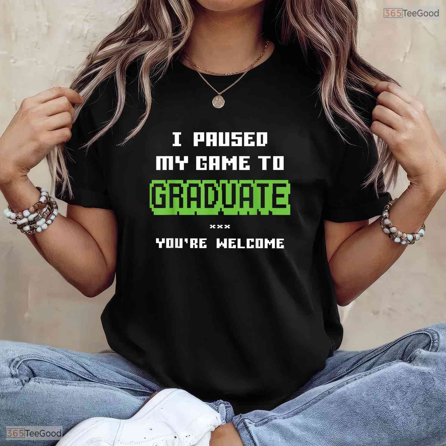Level Up Funny 2026 Gamer Graduate Video Game Graduation T-Shirt For Boys