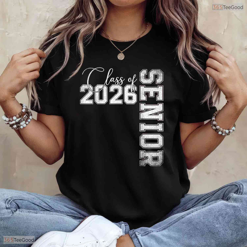 Classic Senior 26 Graduate Class of 2026 Graduation T-Shirt For High School