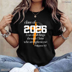 Faith Based Class of 2026 Christian Graduation Senior Graduate Bible T-Shirt