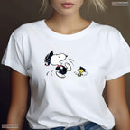 Cute Cartoon Dog Graduation Squad Class Of 2026 Senior Matching Party T-Shirt