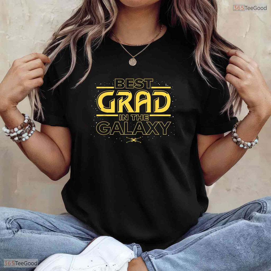 Best Grad In The Galaxy Space Theme Graduation Class of 2026 Senior T-Shirt