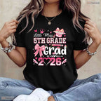 Cute Little Miss 5th Grade Grad 2026 Girls Kids Graduation Ceremony T-Shirt