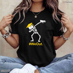 Funny Dabbing Skeleton Graduation Graduate We Out Senior Celebration T-Shirt