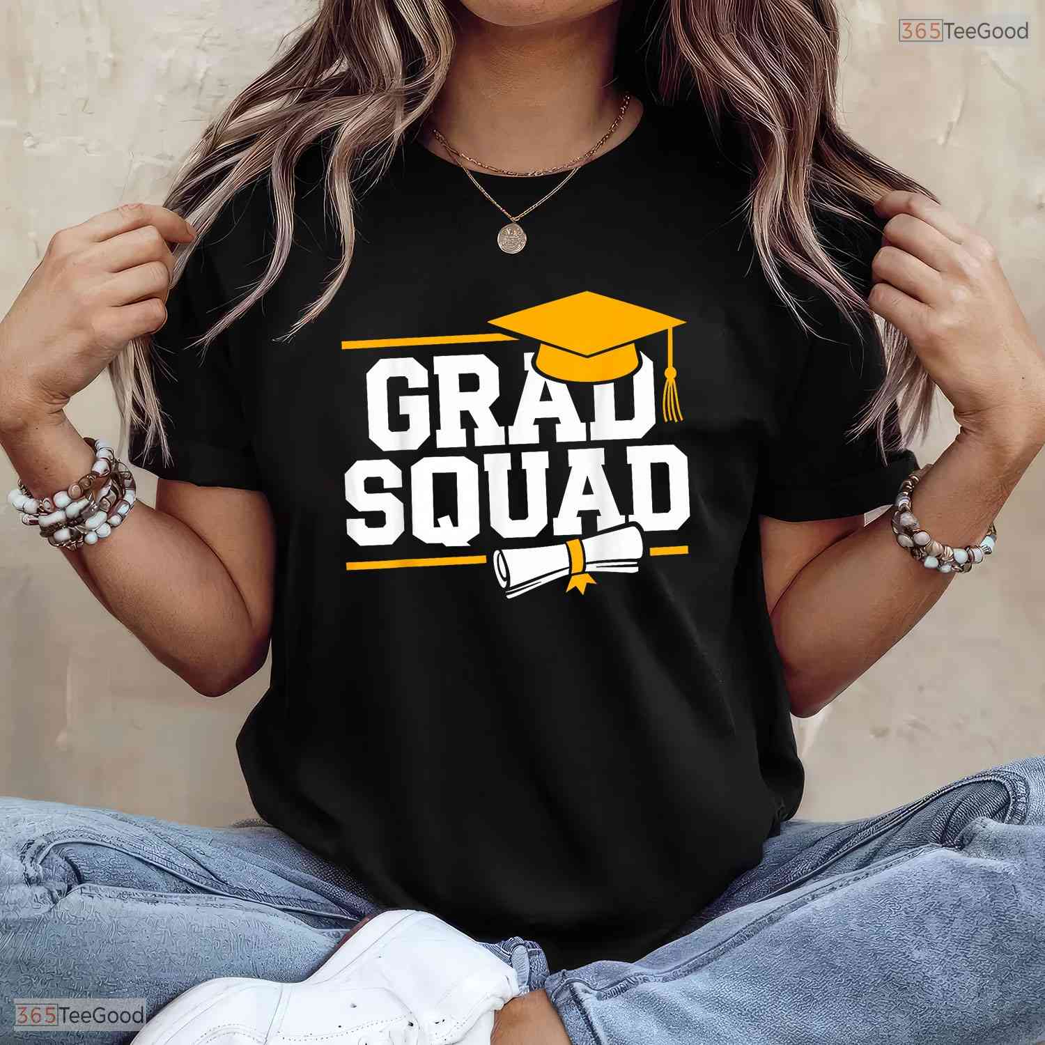 Matching Grad Squad Class of 2026 Graduation T-Shirt For Friends And Family