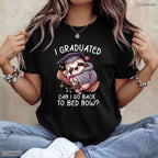 Hilarious I Graduated Can I Go Back To Bed Now Sleepy Senior Grad T-Shirt