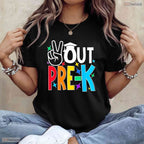 Trendy Peace Out Pre Kindergarten Last Day Of Pre-K Kids Celebration T-Shirt
