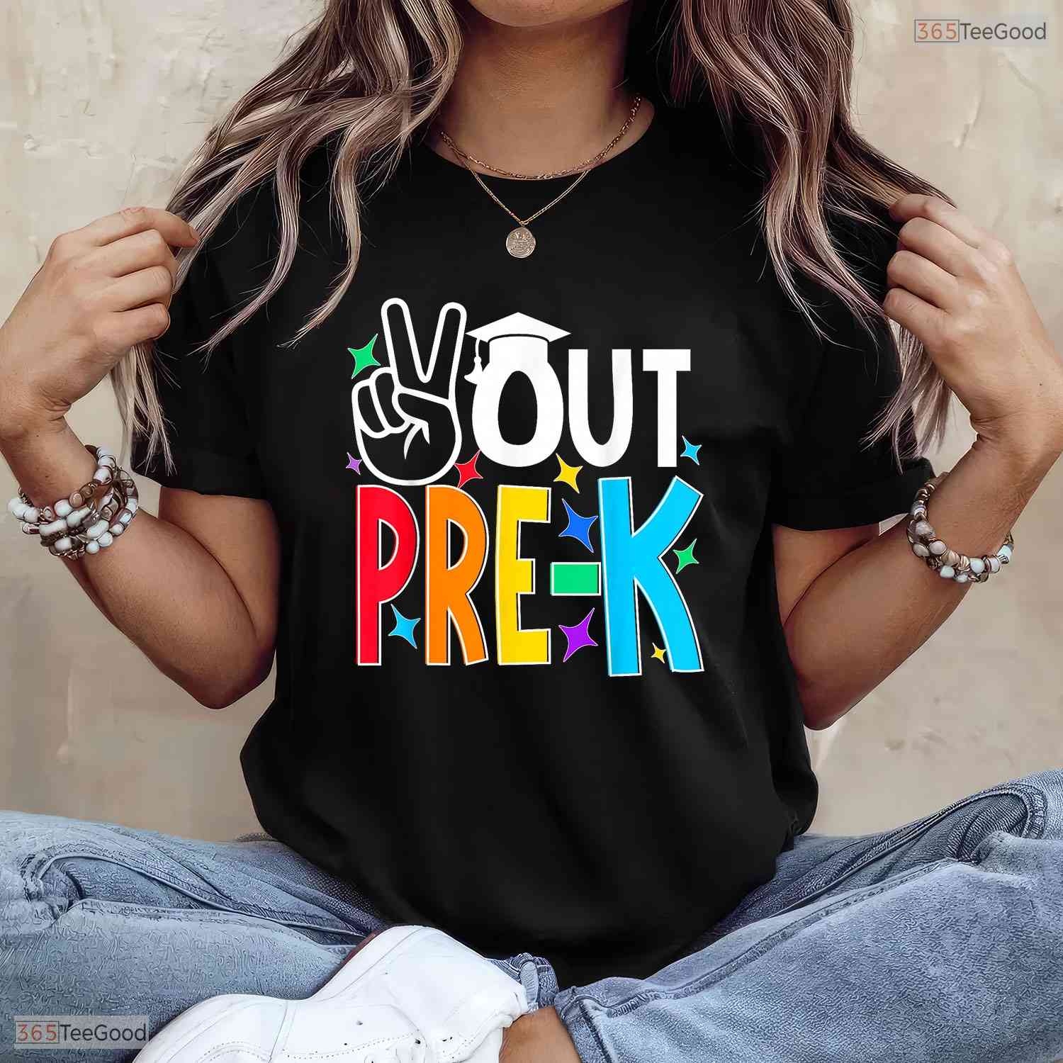 Trendy Peace Out Pre Kindergarten Last Day Of Pre-K Kids Celebration T-Shirt
