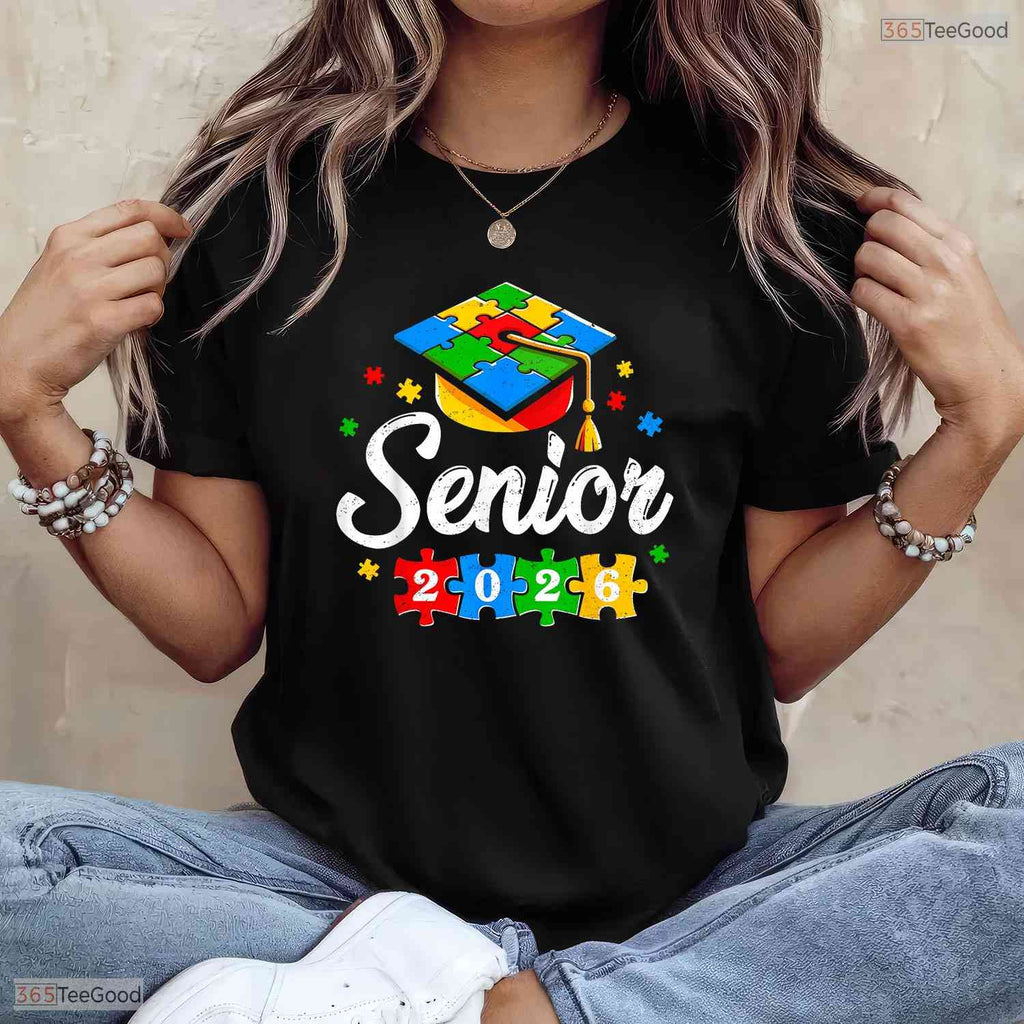 Inspiring Senior Autism Graduate 2026 Autism Graduation Senior Day T-Shirt