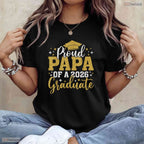 Supportive Papa Senior 2026 Proud Papa Of A Class Of 2026 Graduate T-Shirt