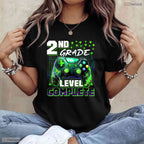 Gamer Controller Second 2nd Grade Level Complete Graduation Boys T-Shirt