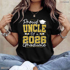 Supportive Proud Uncle Of A 2026 Graduate Senior 2026 Grad Family T-Shirt