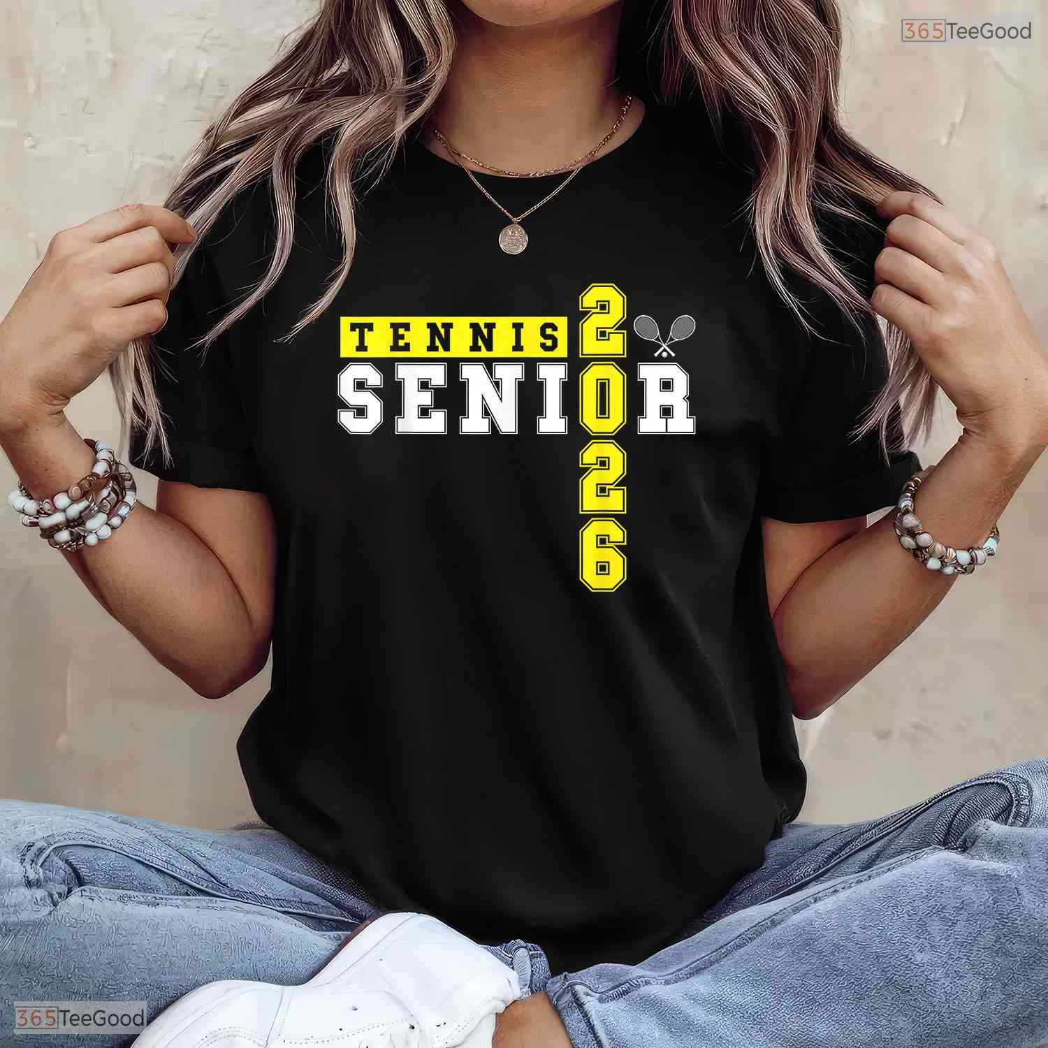 Athletic Tennis Senior Night Tennis Senior 2026 Graduation Day Party T-Shirt