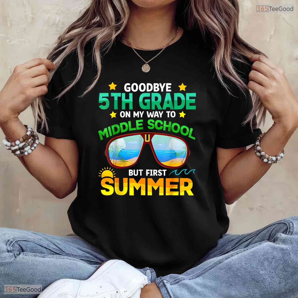 Awesome 5th Grade Way To Middle School First Summer Graduation Kids T-Shirt
