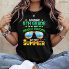 Awesome 5th Grade Way To Middle School First Summer Graduation Kids T-Shirt