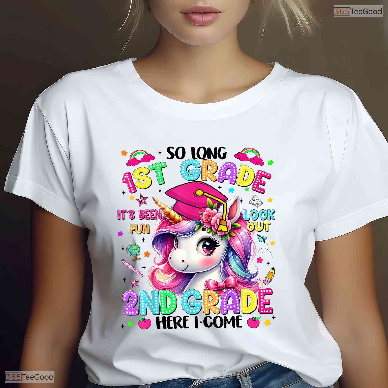 Cute So Long 1st Grade 2nd Grade Here I Come Girls Graduation Celebration T-Shirt