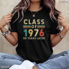 Vintage 50th Class Of 1976 Reunion Alumni Graduation Anniversary Party T-Shirt