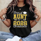 Awesome Proud Aunt Of A 2026 Graduate Senior 2026 Grad Family Party T-Shirt