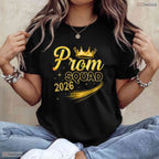 Awesome Prom Squad Graduation Class Of 2026 Senior Dance Party Crew T-Shirt