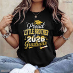 Awesome Proud Little Brother Class Of 2026 Graduate Graduation Family T-Shirt