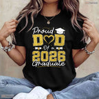 Proud Dad of A 2026 Graduate Senior Grad Family Matching Graduation T-Shirt