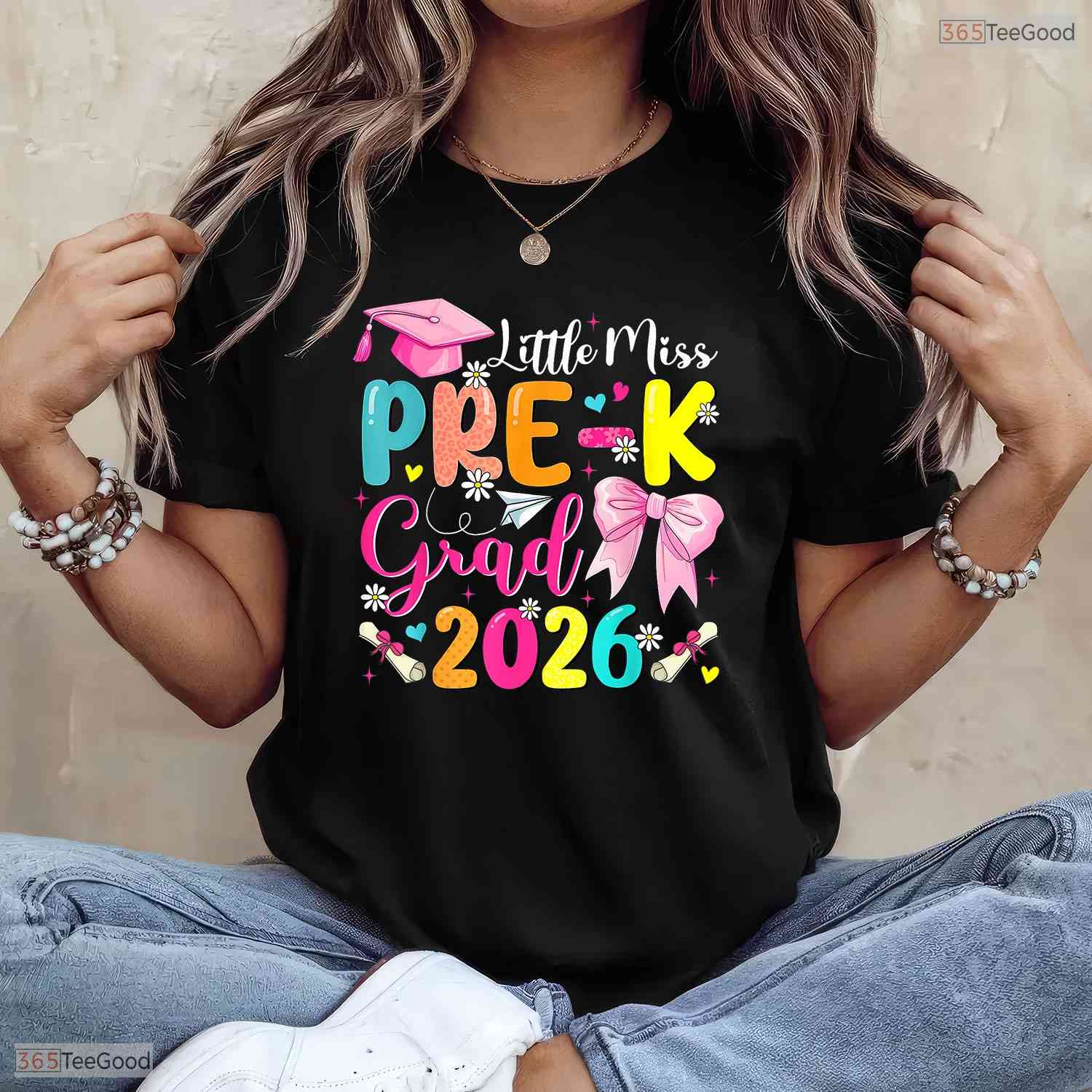 Adorable Little Miss Pre-K Grad 2026 Preschool Graduation Girls T-Shirt
