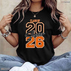 Trendy Class Of 2026 Senior Graduation Orange Vibes Retro Aesthetic T-Shirt