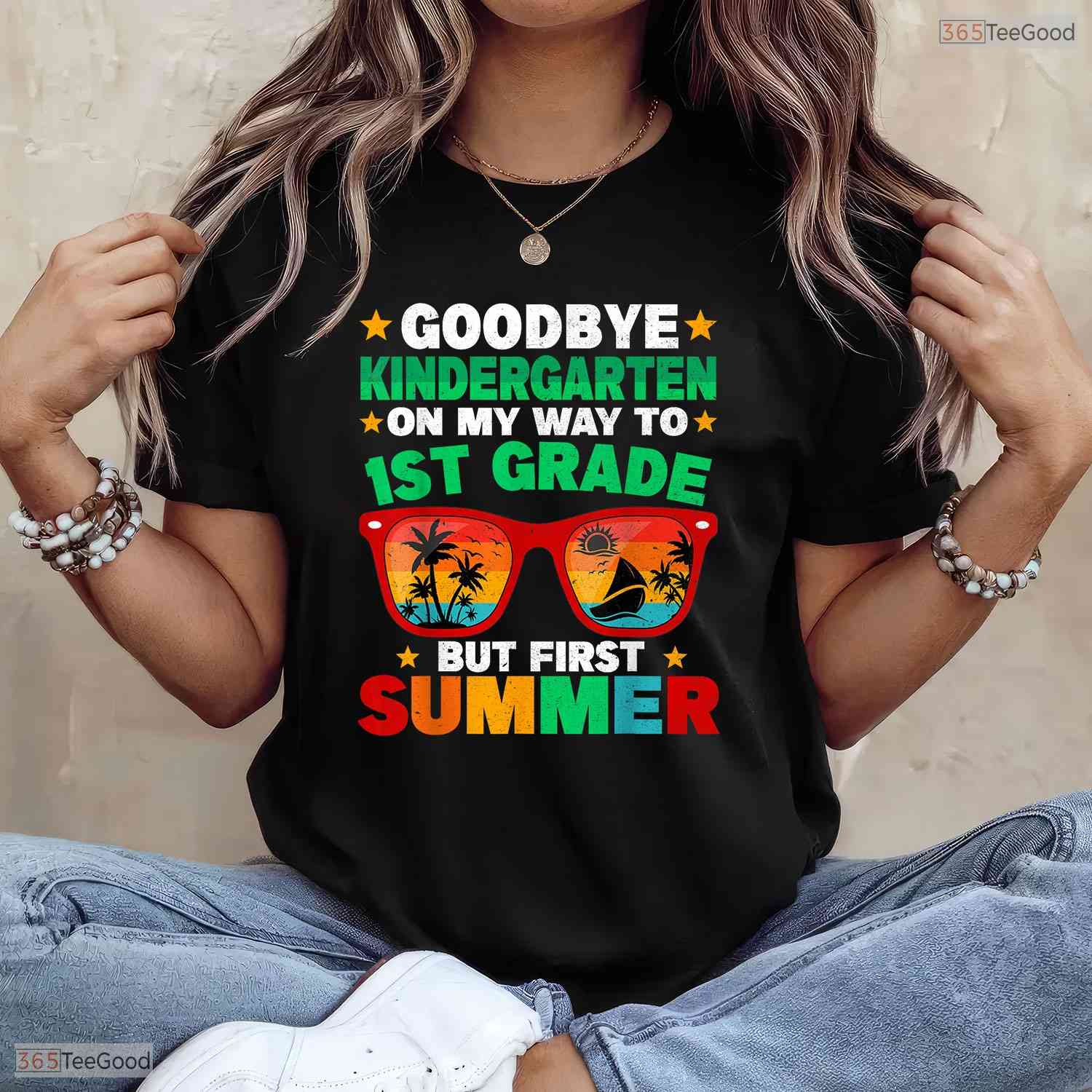 Hello Summer Goodbye Kindergarten First Summer Graduation Last Day Boys Shirt