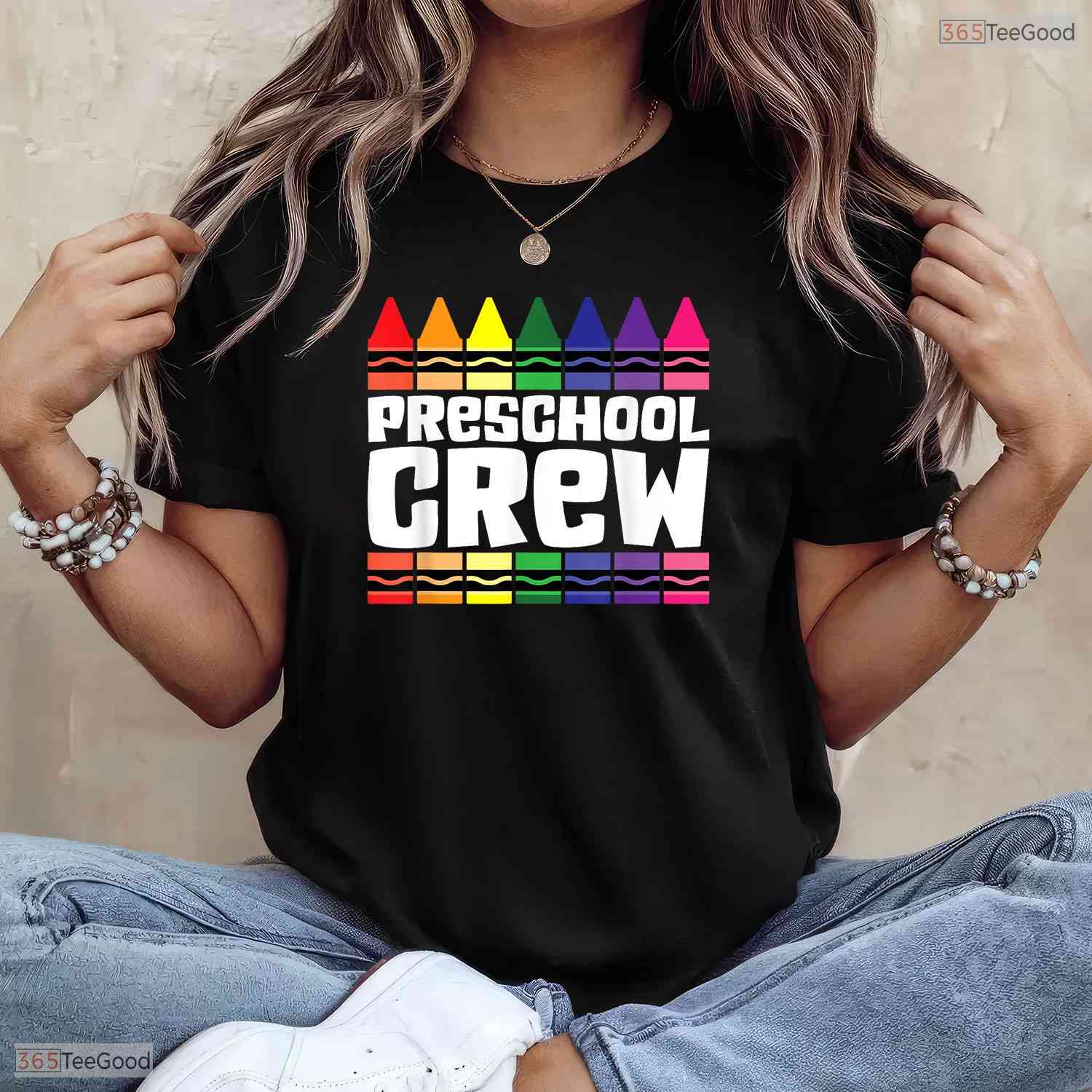 Awesome Preschool Crew Pre-K Tribe Back To School Teacher Student Matching T-Shirt