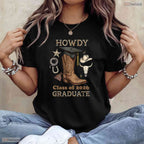 Country Howdy Class Of 2026 Graduate Western Cowboy Boot Graduation Party T-Shirt